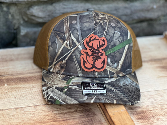 Deer, Duck, Hook Hunting Leather Patch Hat-2