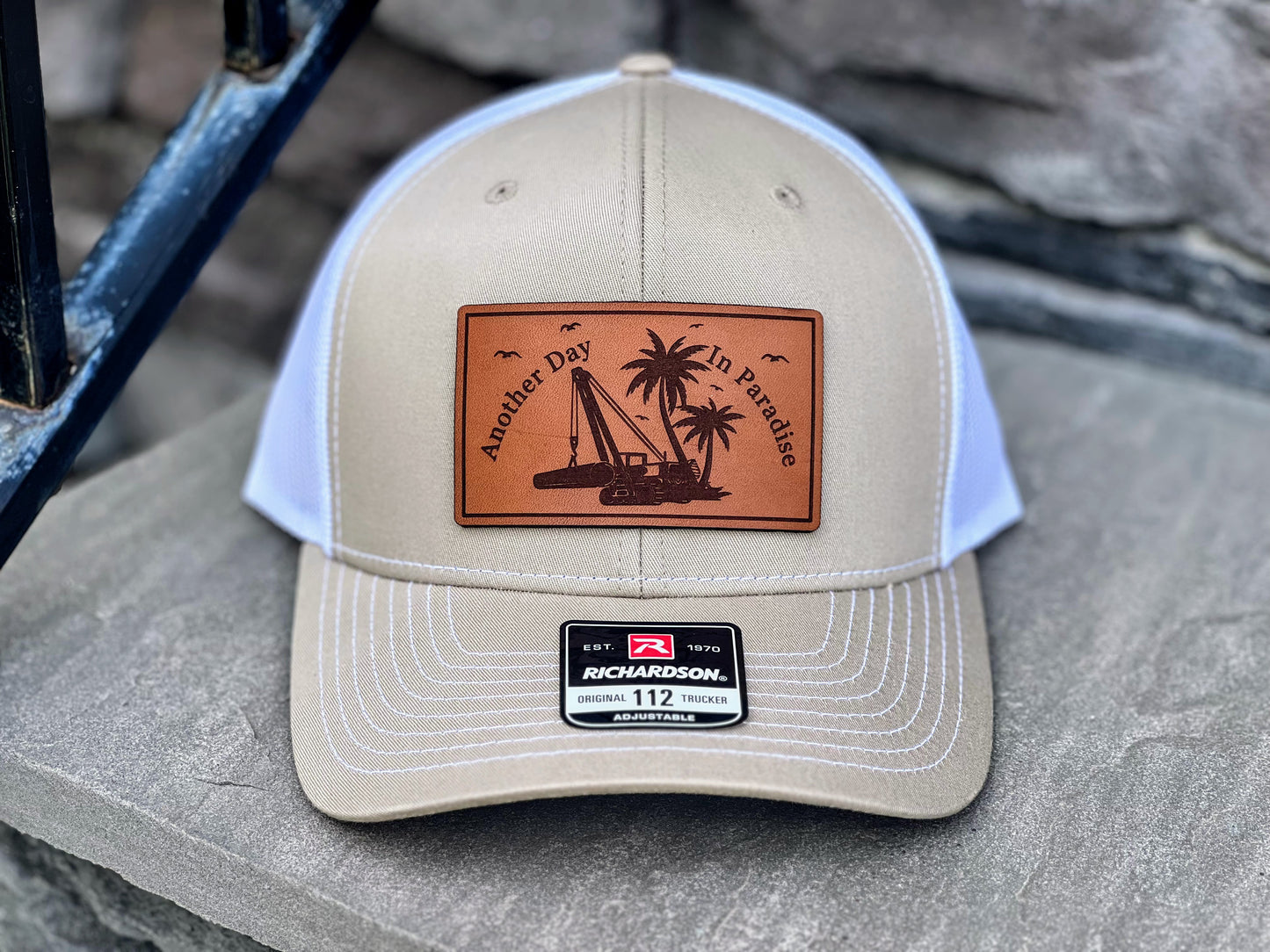 Pipeliner Sideboom “Another Day In Paradise” Leather Patch Hat