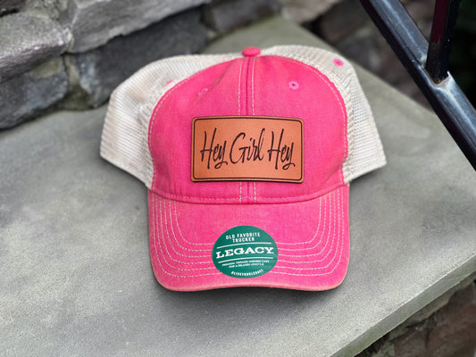 Hey Girl Leather Patch Hat