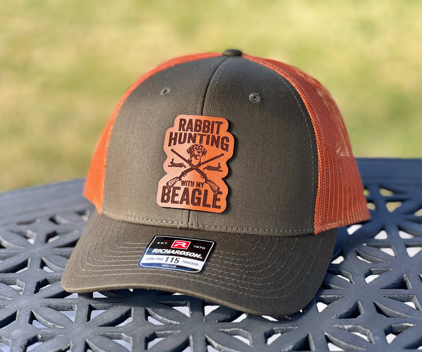 Rabbit Hunting Leather Patch Hat