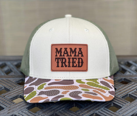 Mama Tried Leather Patch Hat- Multi Styles