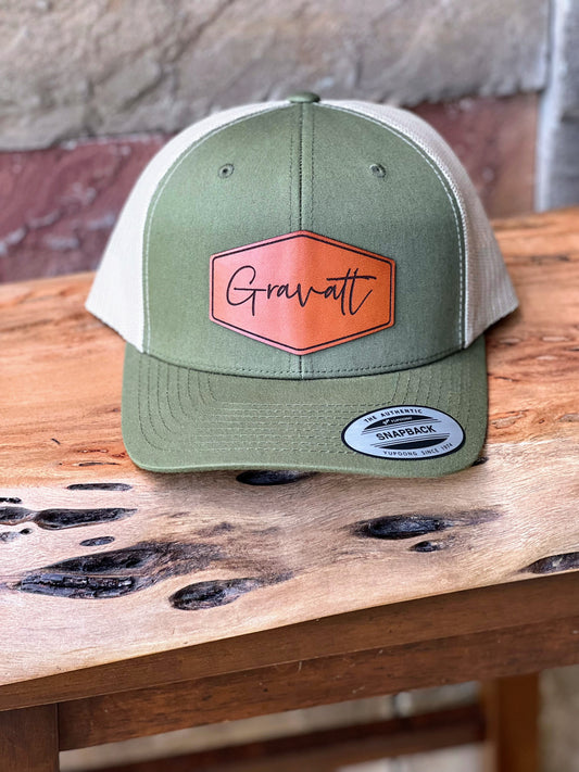 Camp Gravatt Hexagon Leather Patch Hat ( Version 2 )