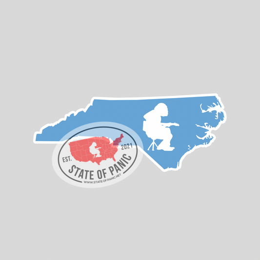 WSP State of Panic (NC) UNCCH University of North Carolina Chapel Hill (version 2) Sticker