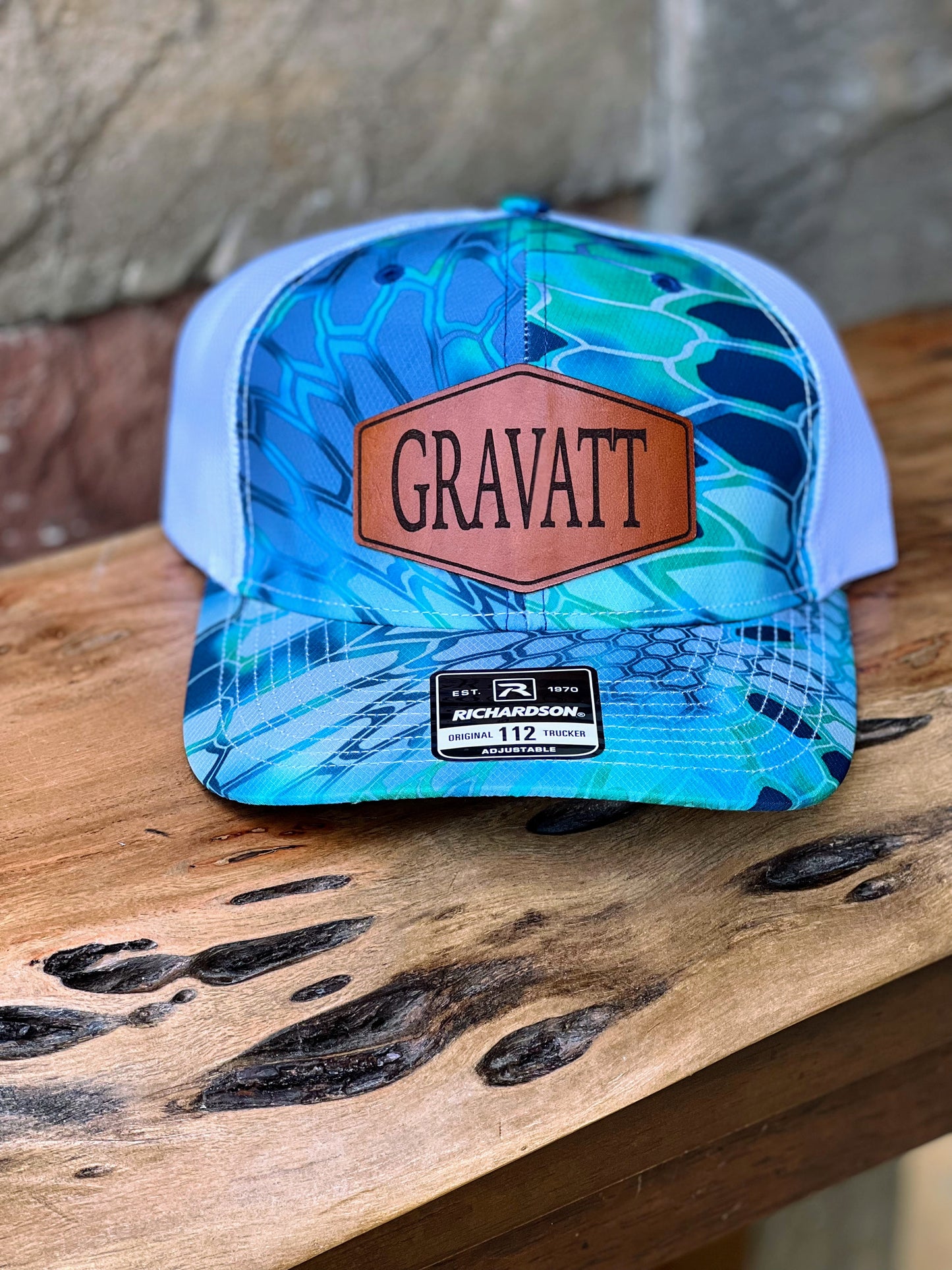 Camp Gravatt Hexagon Leather Patch Hat ( Version 1 )