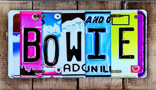 David Bowie inspired - BOWIE License Plate
