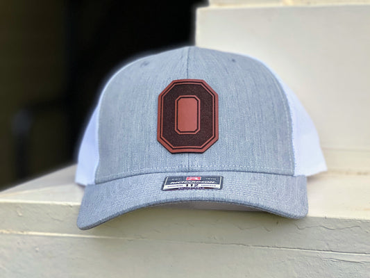 Ohio Buckeyes "Block O" Contour Leather Patch Hat