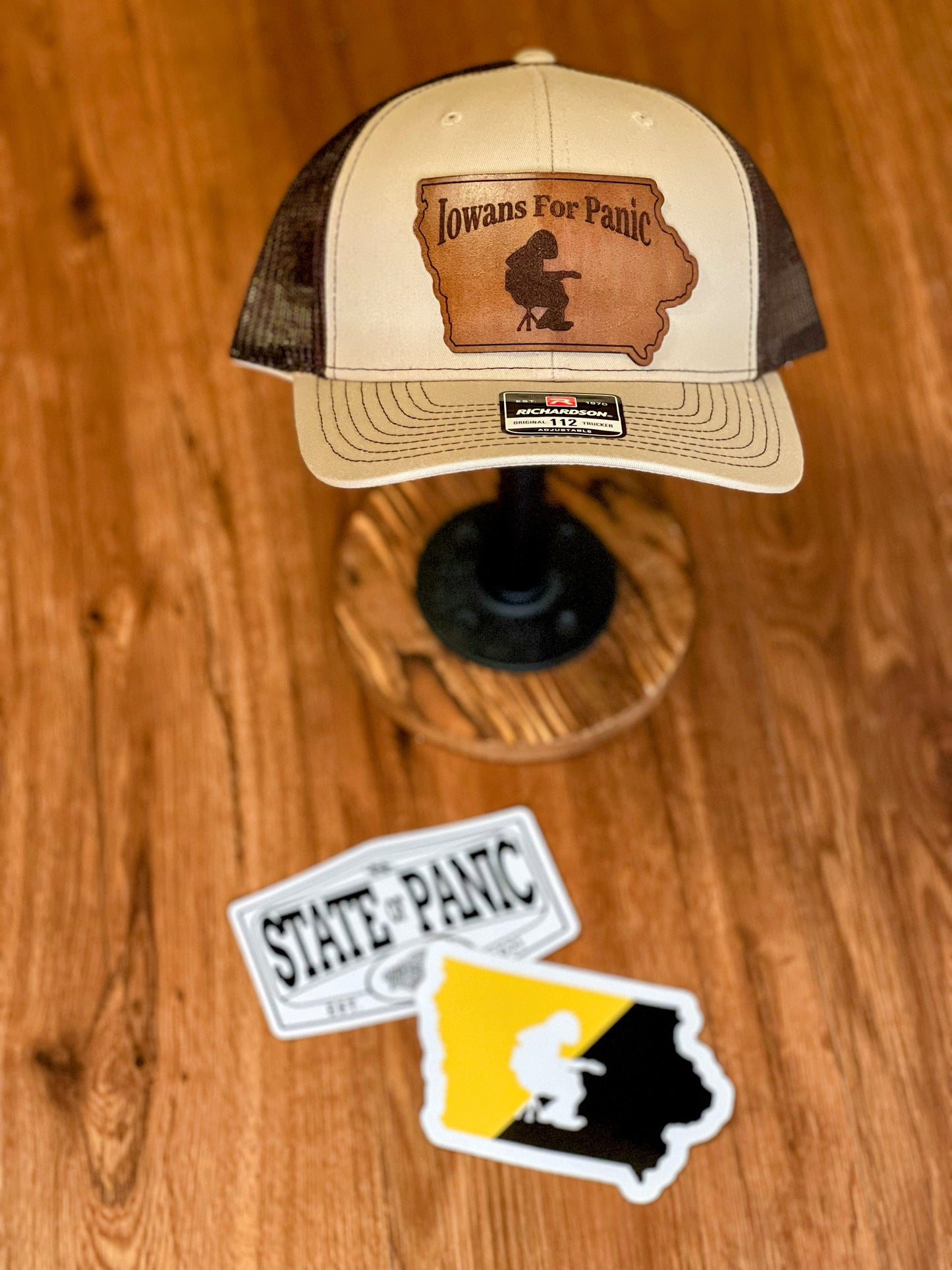 Widespread Panic - Iowans for Panic - Brown Leather Patch Hat