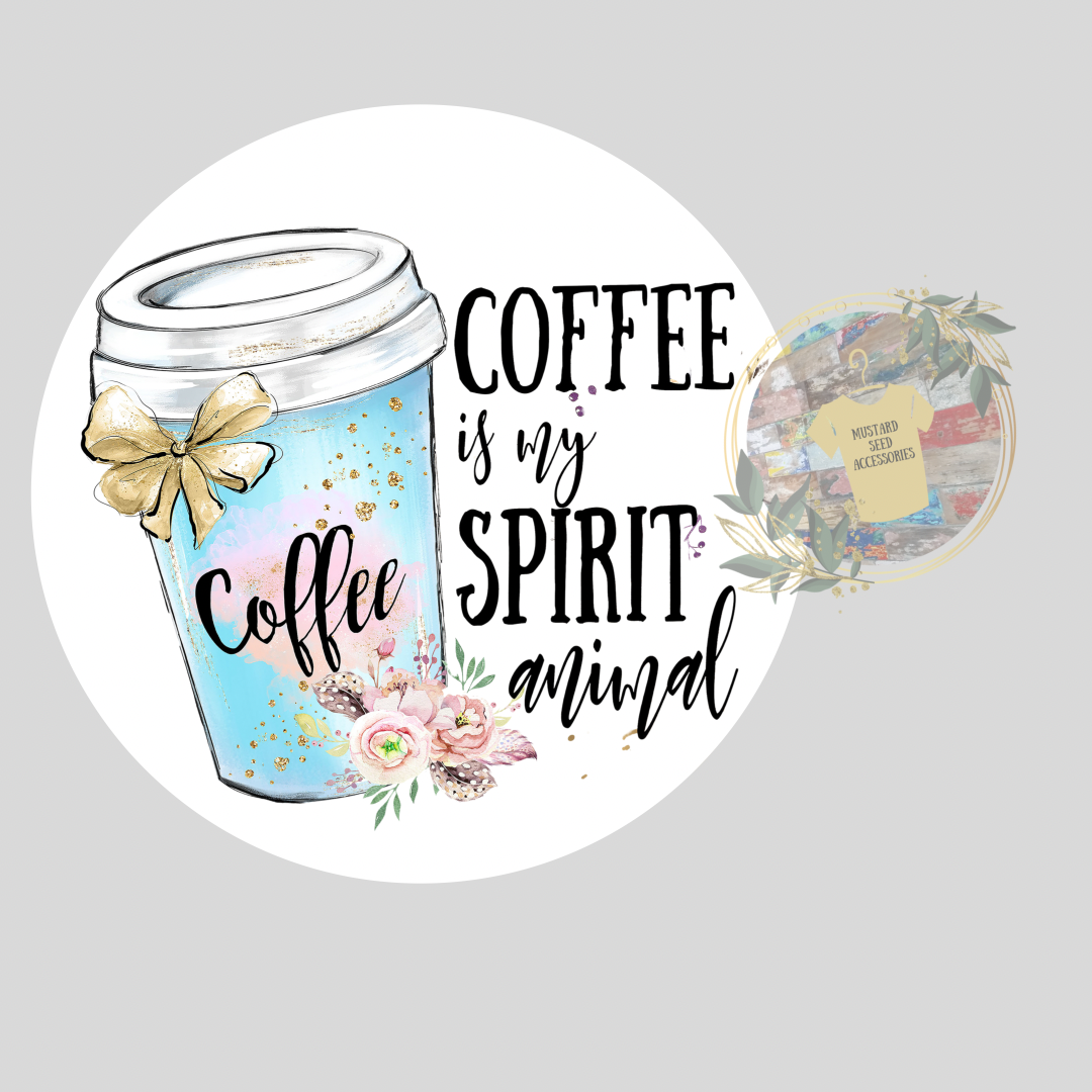 Coffee is My Spirit Animal Sticker