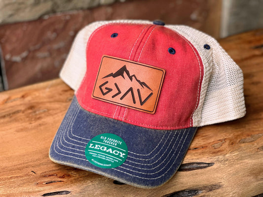 God Is Greater Than the Highs and Lows Leather Patch Hat -Legacy OFA & OFAFP