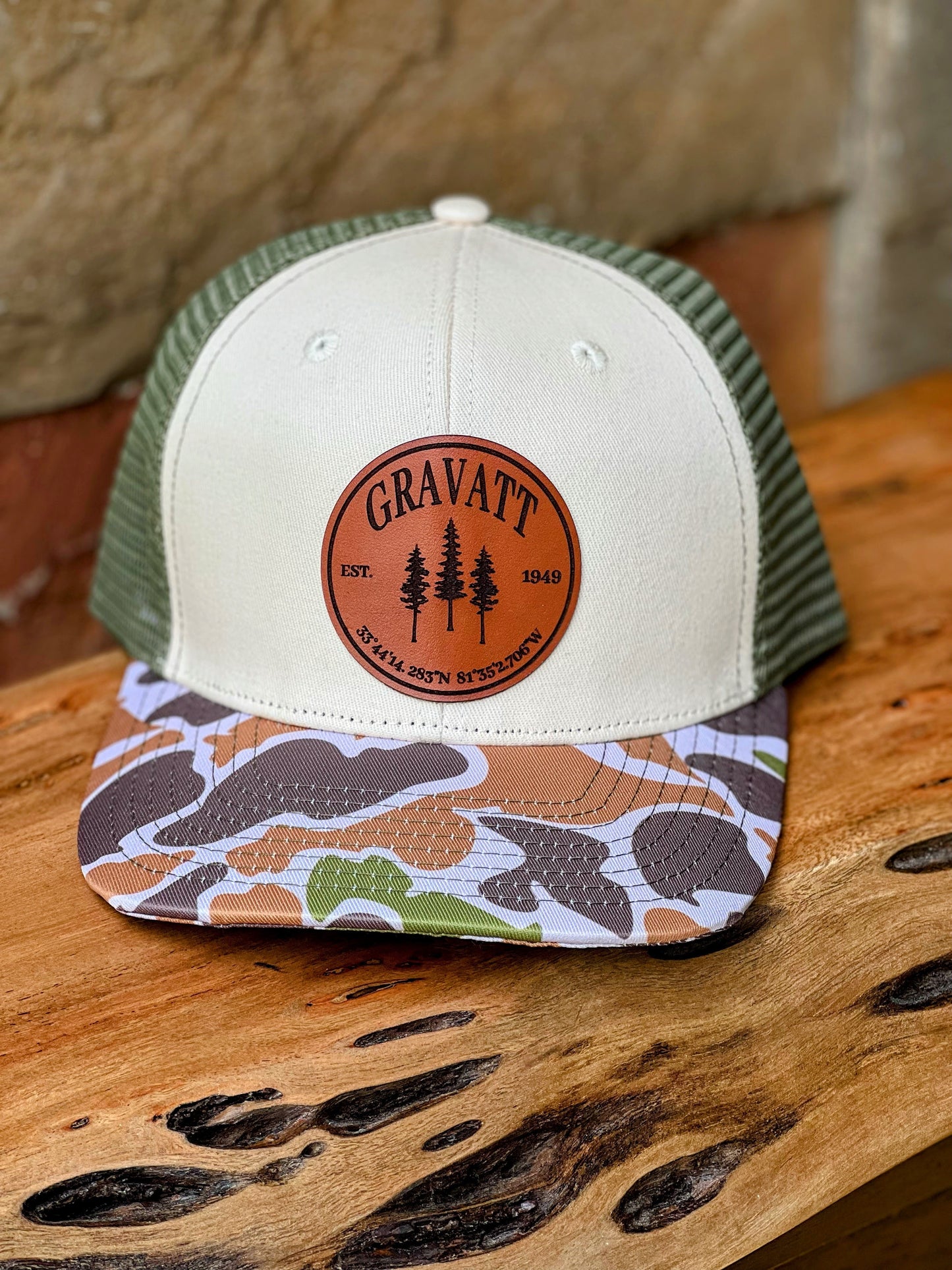 Camp Gravatt Circle Leather Patch Hat