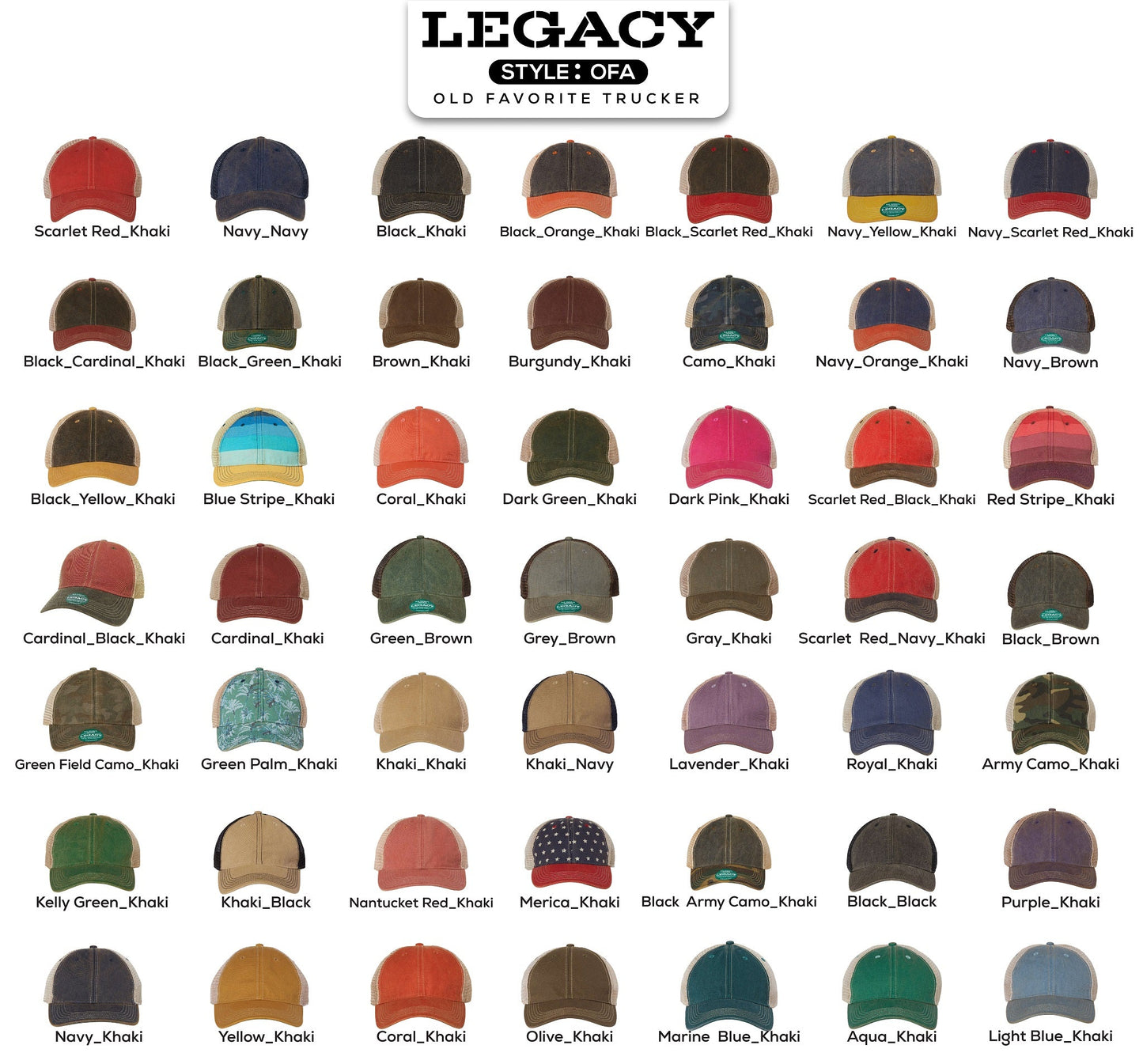 Custom Logo/Design Leather Patch Hat - Legacy OFA & OFAFP