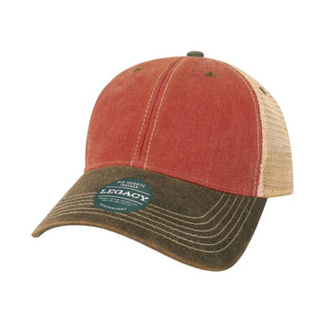 13 Bolt Stealie Leather Patch Hat - Legacy OFA & OFAFP MT Sunset / Maroon / Khaki -Katie Legacy OFAFP / Lower Right