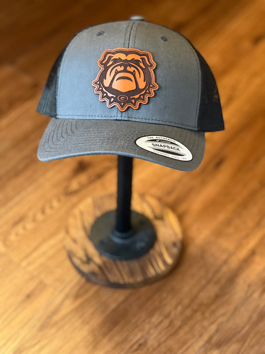 Bulldog  Leather Patch Hat