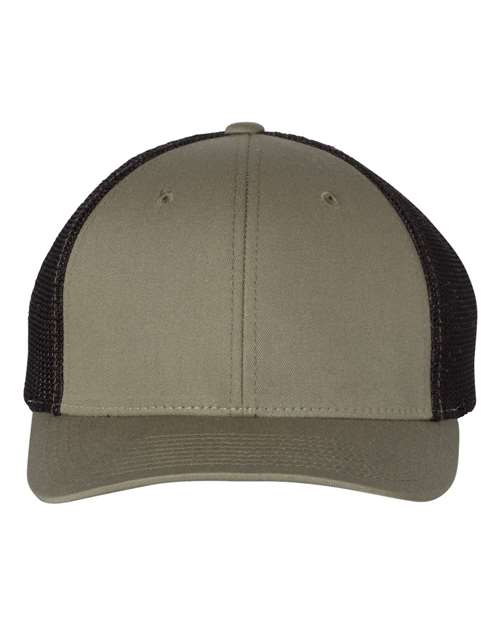 Custom Logo/Design Leather Patch Hat- Richardson 110 Fitted Trucker w/ R-Flex