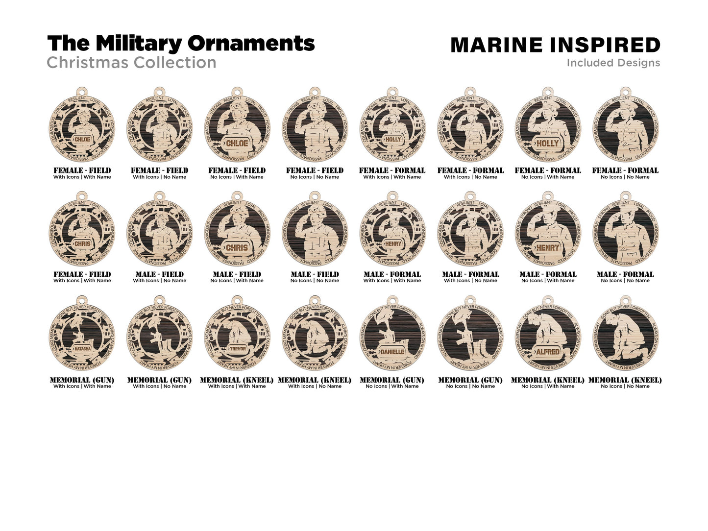 Marines Inspired Ornaments/Keepsakes